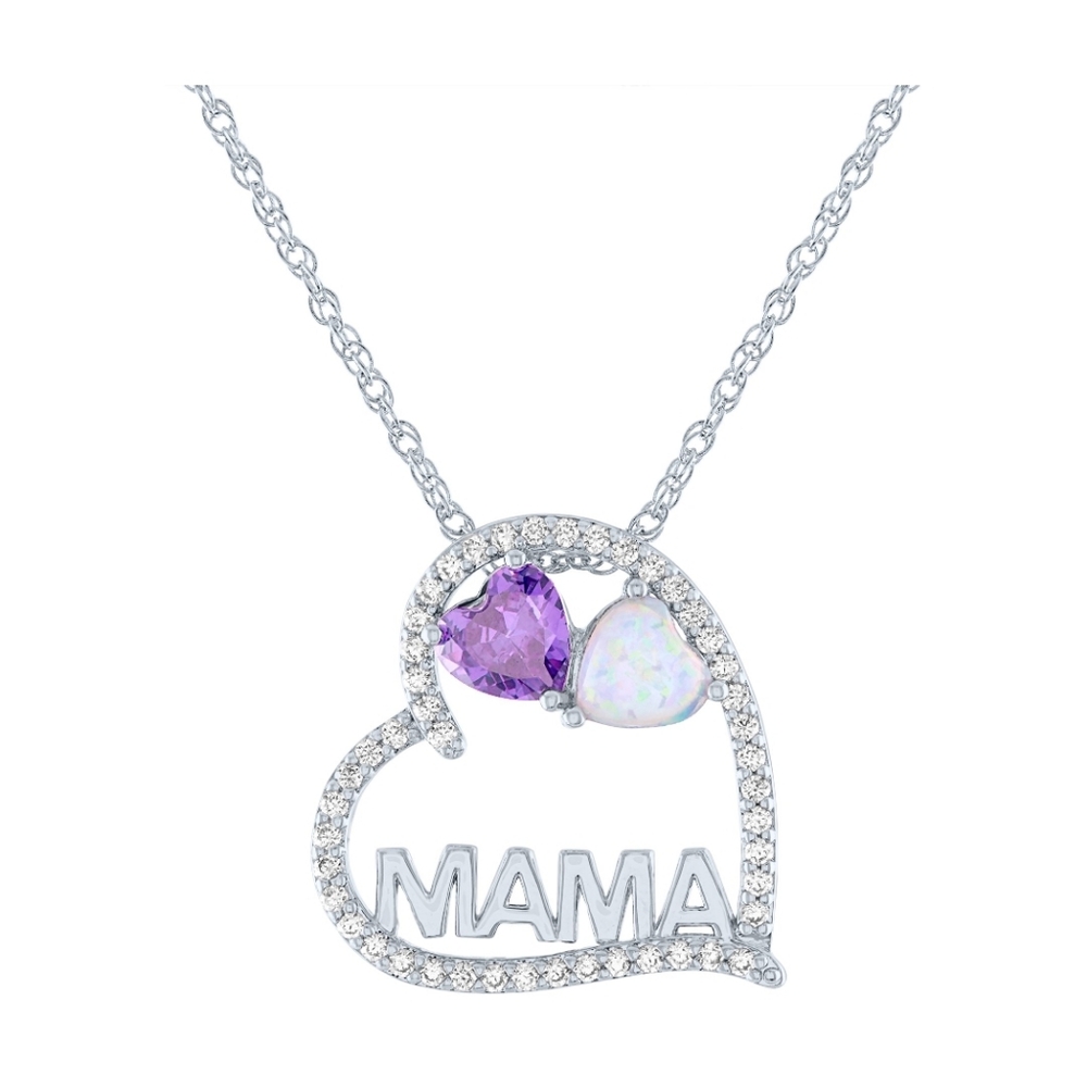 NIB Brillance Jewlrey Mother's Day Heart "MAMA" 18 inch Necklace